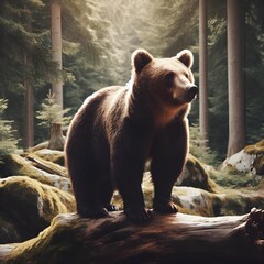 Obraz premium Grizzly bears are brown