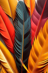 red and yellow feathers