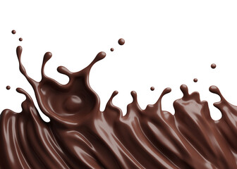PSD Chocolate Splash 3D Rendering