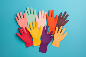 Fototapeta premium colorful gloves on a beautiful background