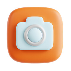 camera 3D Button Illustration