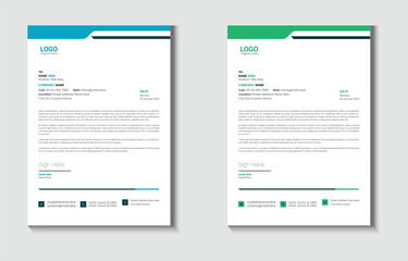 Modern business letterhead template
