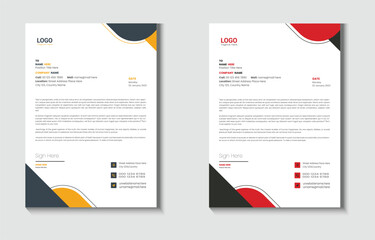 Modern business letterhead template