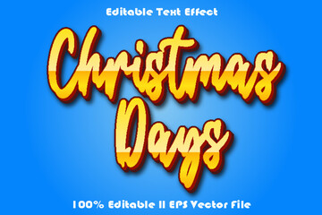 Christmas Days Editable Text Effect