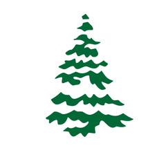 snow tree vector set decoration