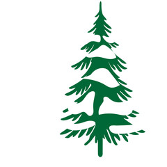 Obraz premium snow tree vector set decoration