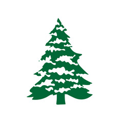 snow tree vector set decoration