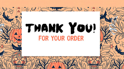 frame with flowers and birds and  thanks order