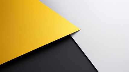 Background of three colors modern design, black, white and yellow. 3D illustration of exuberant....