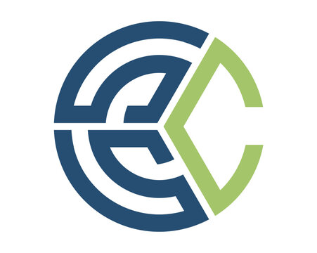 letter SSC in circle logo company design