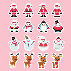 Cute Christmas Character Set