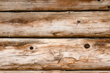 Obraz premium Brown wall background with horizontal timber