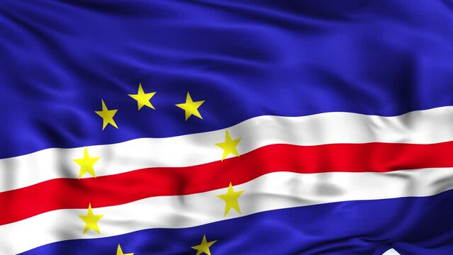 Cape Verde Waving Flag Background