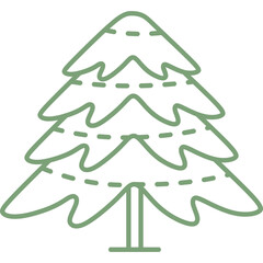 Christmas Tree Outline Icon