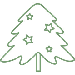 Christmas Tree Outline Icon