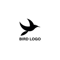 shilouette of a bird logo vector