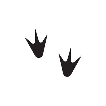 duck footprint icon vector