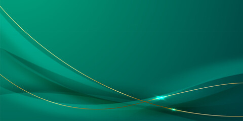 green background design With elegant effect elements. Vector image