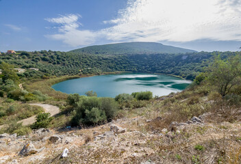 Lake Komiti. Vonitsa. Greece. Created as a result of a comet strike.