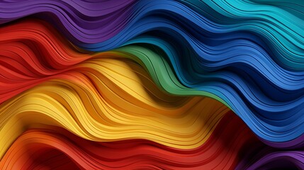 Abstract futuristic Full-color rainbow background with wave design Realistic 3D wallpaper with luxury flowing lines. Elegant backdrops for poster, websites, brochures, banners, apps, etc.
