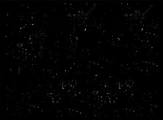 Dust texture isolated on a black background. Vector illustration of a littered background. The backdrop of wear and tear
