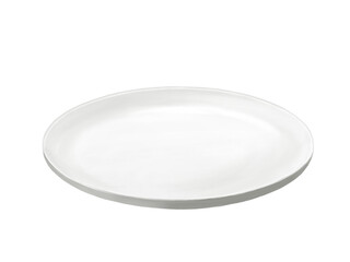 白い皿のリアルな水彩イラスト