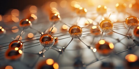 A close-up view capturing the intricate details of atoms.