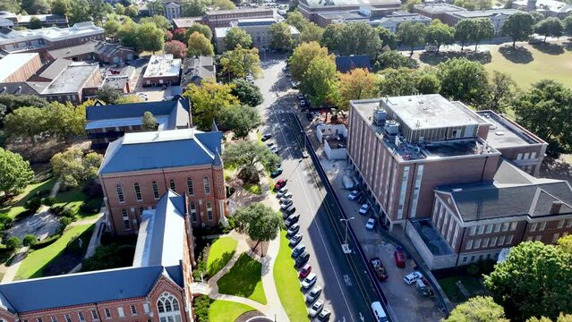 Campus Aerial over the University of Alabama in Tuscaloosa Alabama