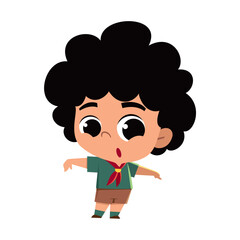 cut pose of a small child playing cute