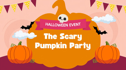 halloween background with pumpkin and pumpkins