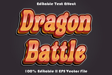 Dragon Battle Editable Text Effect