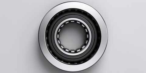 Top view of a blank gear bearing mockup, providing a versatile template for displaying designs or logos on mechanical parts.