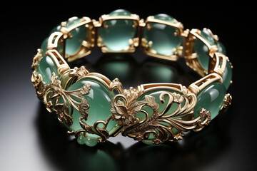 exquisite jade and jadeite jewelry, known for their cultural significance, eye-catching photo,