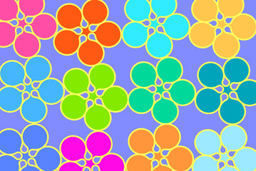 pattern with colorful flowers