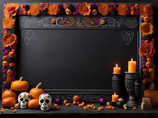 Savor the Spirits: A Chalkboard Celebration of Dia de los Muertos