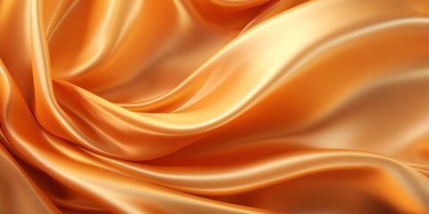 Light brown orange gold yellow silk satin. Color gradient. Golden luxury elegant abstract background. Shiny, shimmer