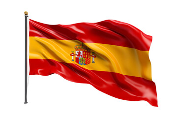 flag of south spain isolated on transparent background, Generative Ai