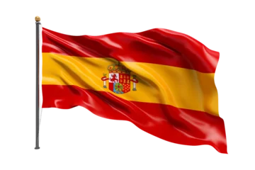 Fotobehang flag of south spain isolated on transparent background, Generative Ai © AIstudio1