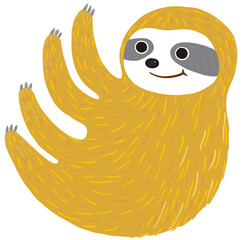 sloth  CUTE  cartoon hand drawn animal © Beibeinside