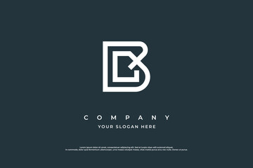 Initial Letter BC Logo or CB Monogram Logo Design Vector