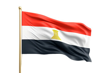 flag of egypt isolated on transparent background, Generative Ai