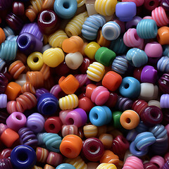 Multi color beads variation repeat pattern