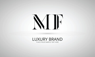 MF M mf initial logo | initial based abstract modern minimal creative logo, vector template image. luxury logotype logo, real estate homie logo. typography logo. initials logo