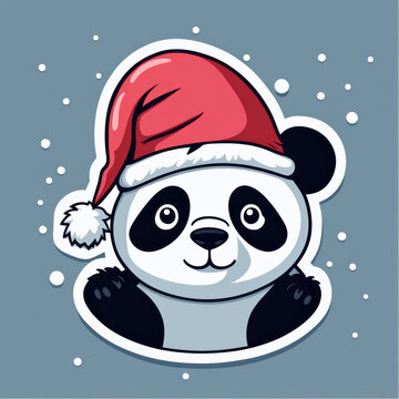 Weihnachten mit Tieren, sticker, generated image
