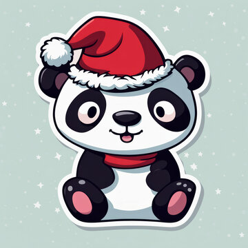Weihnachten mit Tieren, sticker, generated image