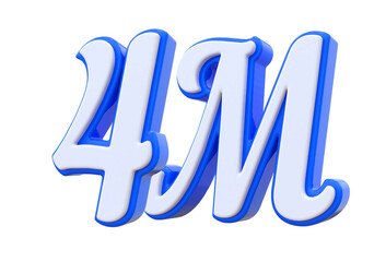 4M Follow Blur Number 3D