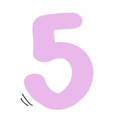 pink number 5