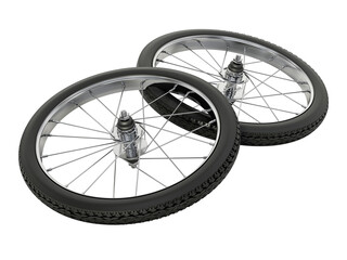Naklejka premium Bike tires isolated on transparent background. 3D illustration