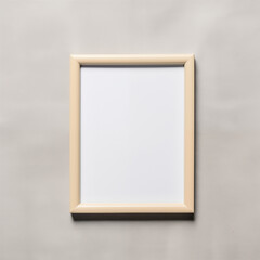 Clean Canvas White Background Picture Frame Mockup - Versatile Art Display - Created using Generative AI