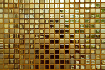 gold mosaic tile